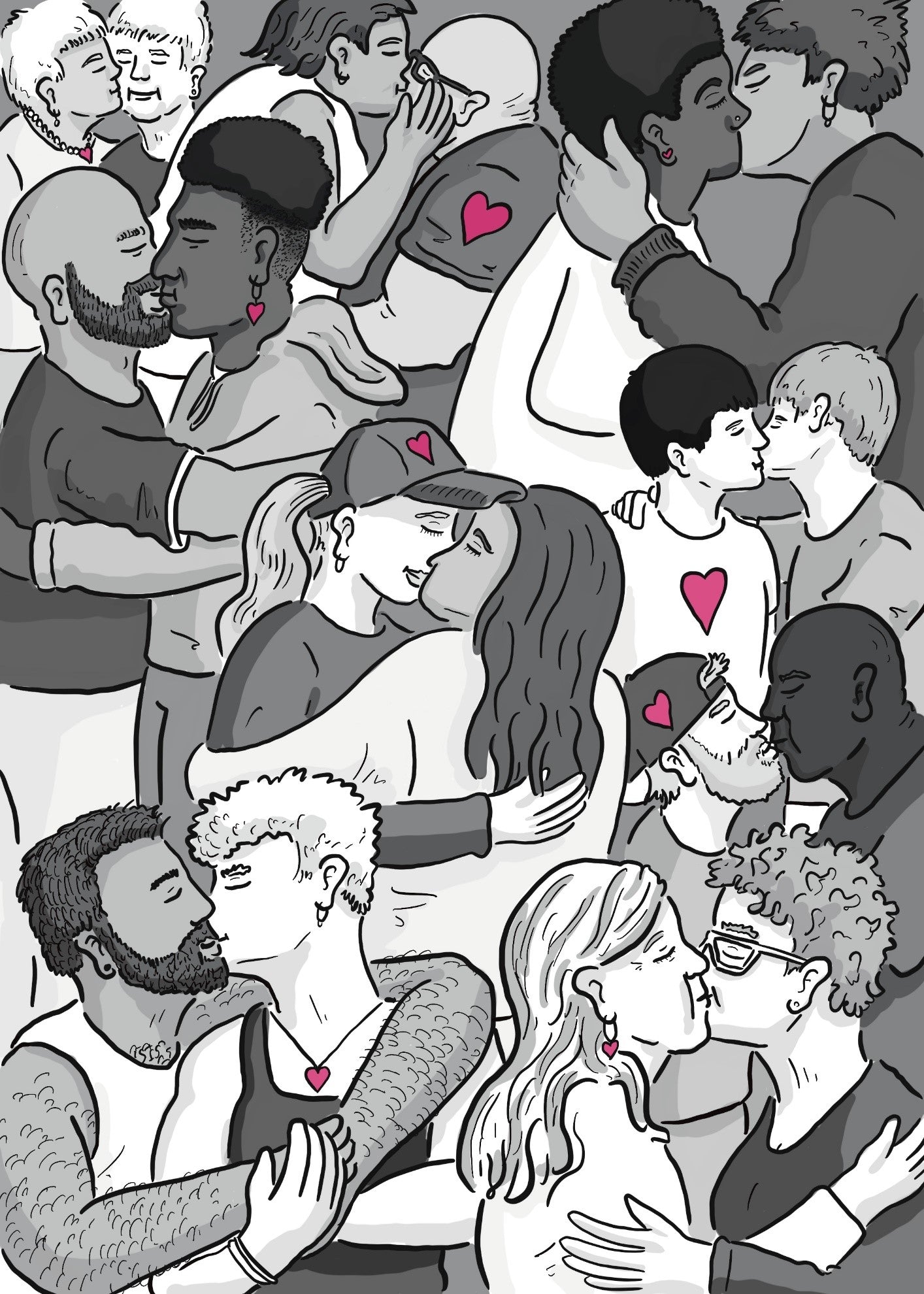 The Big Kiss 5"x7" Print